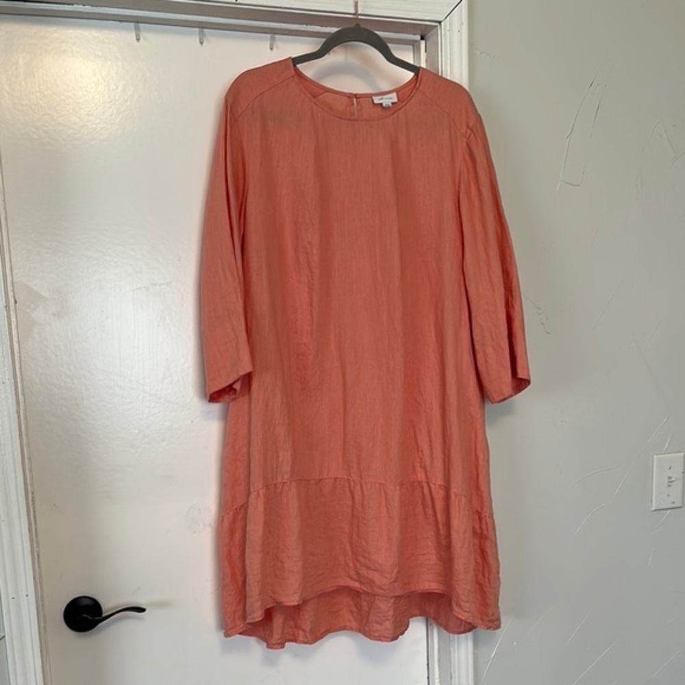 J Jill Linen Midi Dress XL Oversized
